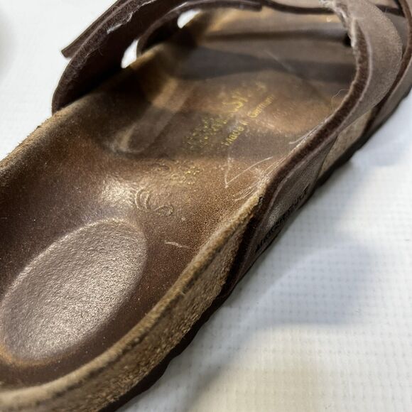 Birkenstock Mayari Mocha Brown Toe Loop Sandals Womens Size 37 L6 M4 - Picture 14 of 15